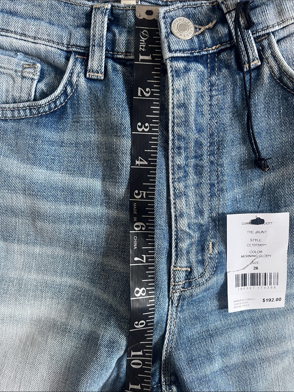 NWT Current/Elliott The Jaunt Taper Baggy High Rise Jeans Morning Glory 26 - Picture 5 of 10